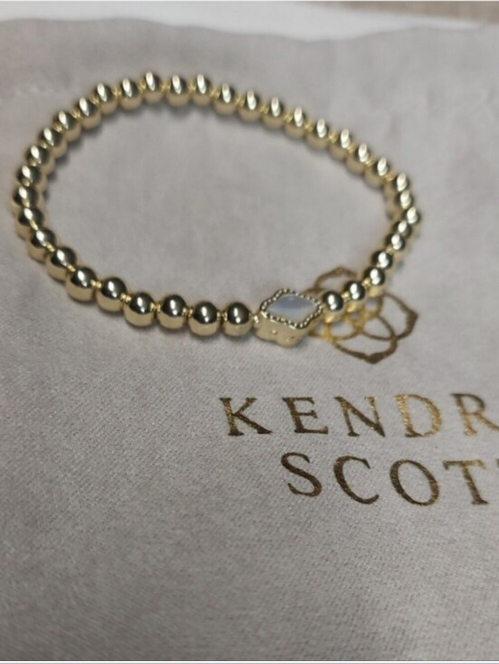 Kendra Scott Abbie Gold Beaded Stretch Bracelet